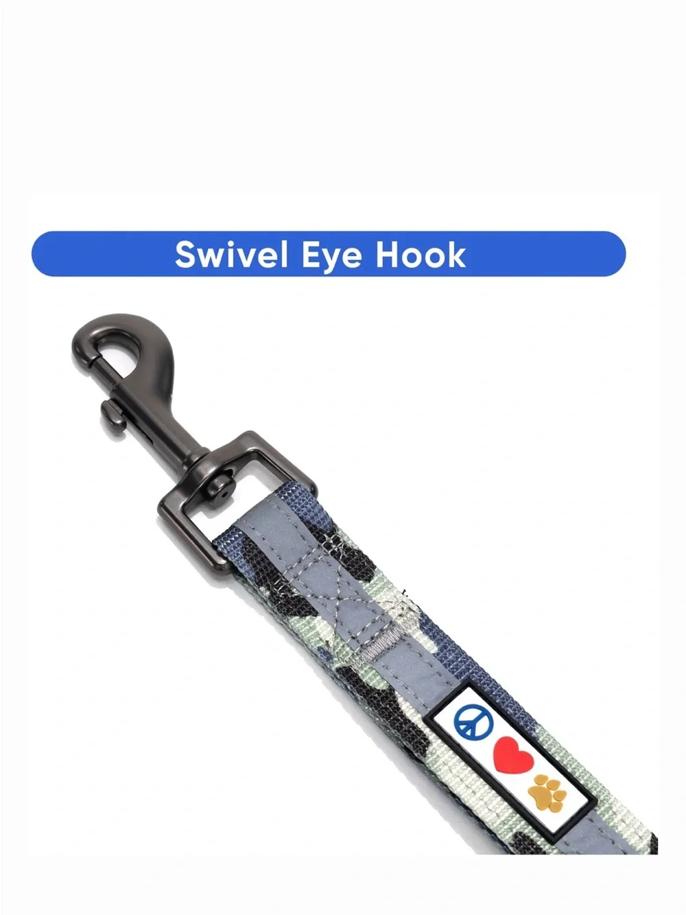 NEW Reflective Padded Short Dog Leash in Camo